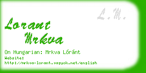 lorant mrkva business card